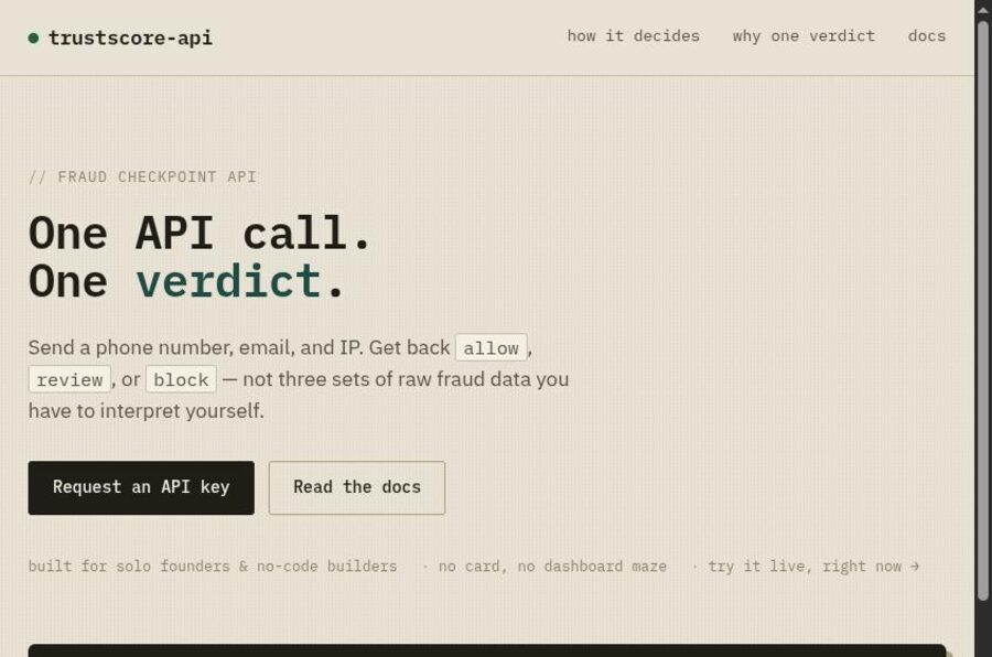 TrustScore homepage